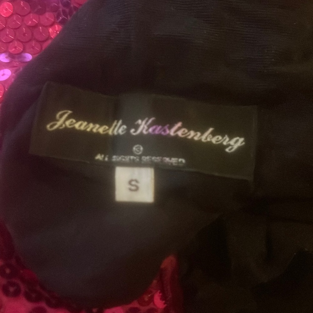 Vintage Jeanette Kastenberg Small Sequin Dress- Barbiecore RARE FIND